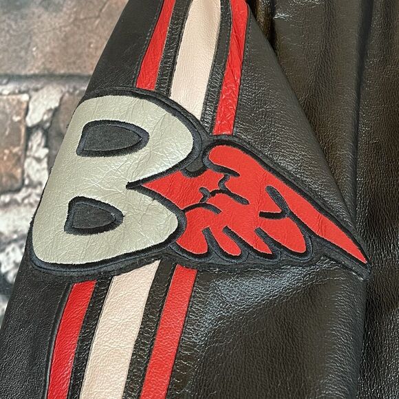 Vintage Betty Boop Motorcycle Club Leather American Toons Bomber Jacket Size XL - Picture 6 of 16